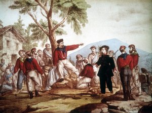 Garibaldi blessé à Aspromonte - Italian School