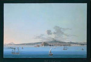 Vue générale de Naples depuis la mer