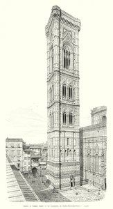 Giotto et Taddeo Gaddi, Le Campanile de Sainte-Marie-des-Fleurs (gravure)