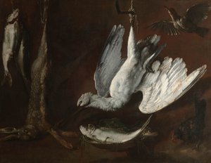 Lièvre, Spatule et Poisson, milieu des années 1600 - Italian School