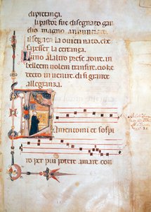 Pages illuminées de Lauda par Jacopone de Todi, manuscrit