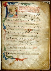 Partition illuminée de chants ambrosiens par Messale di Antonio da Vumate