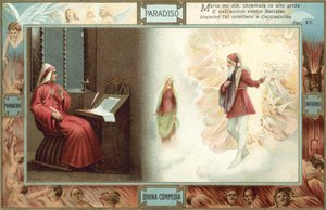 Illustration pour La Divine Comédie de Dante (lithographie couleur) - Italian School