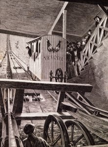 Inauguration du funiculaire du Vésuve, Naples - Italian School