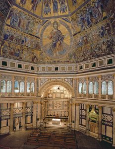 Vue intérieure du baptistère de Florence - Italian School