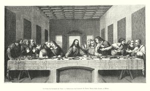 La Cène de Léonard de Vinci, Réfectoire du Couvent de Santa Maria delle Grazie, à Milan - Italian School