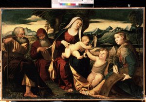 La sainte famille avec saint Jean Baptiste