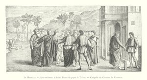 Le Masaccio, Jésus ordonne à Saint Pierre de payer le tribut, chapelle du Carmine de Florence - Italian School