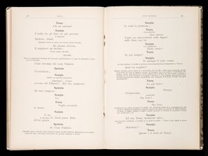 Libretto della Tosca par Giacomo Puccini, Edition Ricordi, Italie