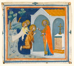 MS McClean folio 201.4 r Sainte Marie-Madeleine, dans le désert autour d