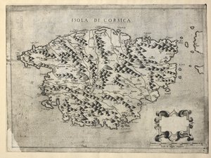 Carte de la Corse, Isola di Corsica (gravure)