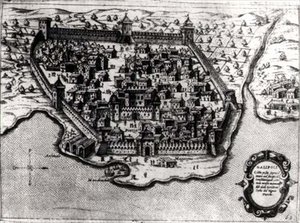 Carte de Gallipoli, les Dardanelles, une conquête vénitienne et bastion contre les Turcs - Italian School