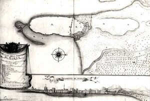Carte de la forteresse de Modon, Morée