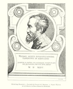Michel-Ange Buonarotti, Fac-similé du Portrait de J Bonasone, D