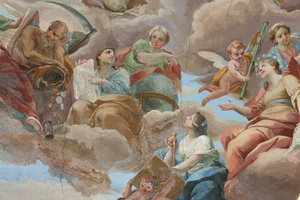 Milan, Église de San Francesco da Paola, Fresque Hall Palazzo - Italian School
