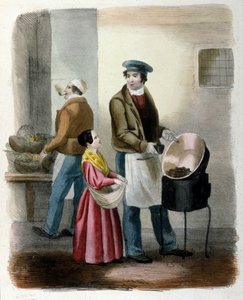 Métier milanais : un vendeur de châtaignes - Italian School