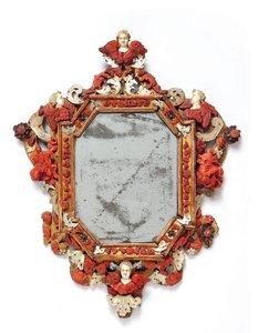 Cadre de miroir, Trapani, fin 17ème ou début 18ème siècle
