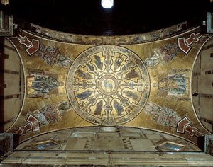 Mosaïques de la voûte de la Scarsella, après 1202