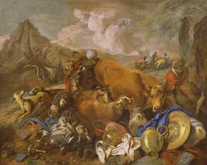 Le Sacrifice de Noé en quittant l