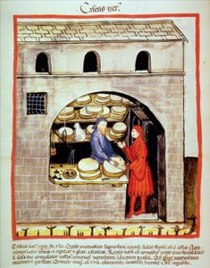 Vente de fromage affiné, de Tacuinum Sanitatis