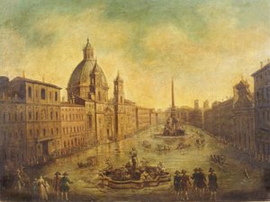 Piazza Navona inondée