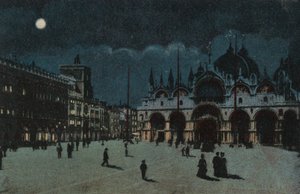 Place Saint-Marc (lithographie couleur) - Italian School