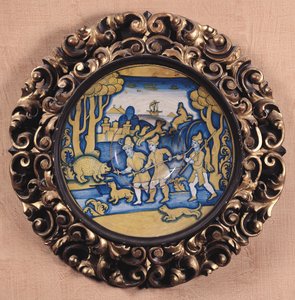 Assiette décorée d