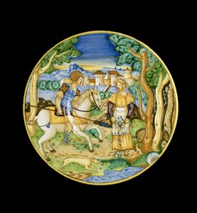 Assiette avec Picus et Circé par L ou Lu.Ur.