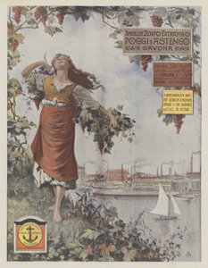 Poggi  Astengo (lithographie couleur) - Italian School