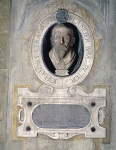 Buste portrait de Joannes Stradanus, peintre, dessinateur et designer de tapisseries flamand, né Jan van der Straet à Bruges, ayant travaillé en Italie, également connu sous le nom de Giovanni Stradano