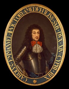 Portrait de Charles Emmanuel II (Carlo Emanuele II) (1634-1675), duc de Savoie. Peinture anonyme du 17ème siècle. Collection privée