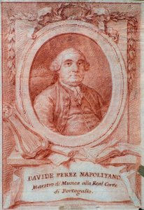 Portrait de Davide Perez (1710-1778) compositeur italien. - Italian School