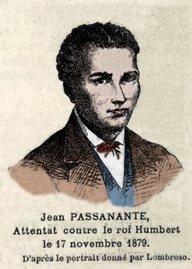 Portrait de Giovanni Passannante (1849-1910) qui a mené l