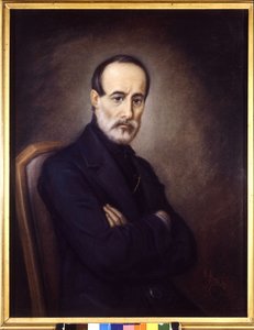 Portrait de Giuseppe Mazzini (1805 ou 1808 - 1872). Peinture du XIXe siècle. Museo del Risorgimento. Milan - Italian School