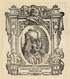 Portrait de Lorenzo Costa, peintre italien de la Renaissance de Ferrare - Italian School