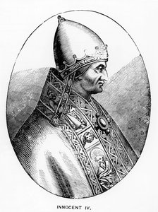 Portrait du pape Innocent IV, illustration de Science et Littérature au Moyen Âge et à la Renaissance, écrit et gravé par Paul Lacroix, 1878 - Italian School