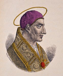 Portrait du Pape Vitalien (Vitalianus ou Vitaliano) (657-672) - Italian School