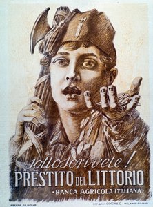 Affiche de propagande fasciste pour l