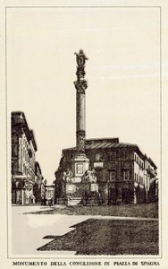Rome: Monument de la Conception sur la Piazza di Spagna - Italian School