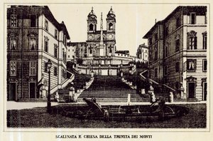 Rome: Escalier et église de la Trinité des Monts
