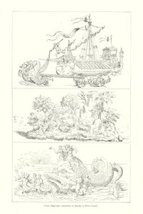 Scènes allégoriques représentées au Mariage de Bianca Capello (gravure)