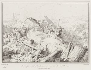 Sortie des assiégés de Candie soutenue et animée par Sante Barbaro