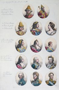 La Dynastie Romanov, de Costume Antico e Moderno par Gulio Ferrario, vers 1820