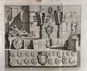 Le sistre (sistra), diverses représentations de De sistris par Benedictus Bacchinius (1651-1721) - Italian School