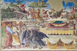 Triomphe de Mercure, Salle des Mois, Mur Nord : "Juin", c.1468-70 - Italian School