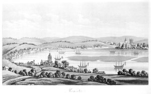 Vue de Rochester en 1669, de Travels of Cosimo III (1642-1723) Grand-Duc de Toscane, à travers l