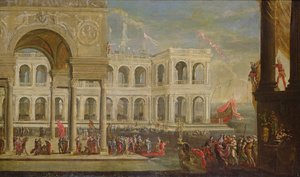 Vue du Palais et de la Reine Jeanne I de Naples - Italian School