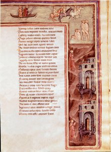 Vue des Enfers, personnages et monstres, illustration pour Hercule furieux de Sénèque