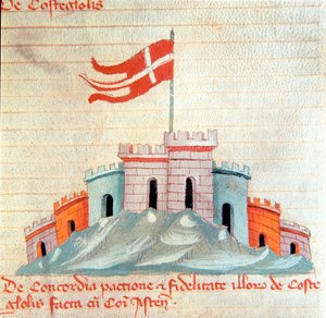 Vue du château de Castiglione en Toscane