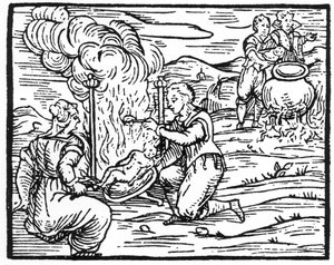 Sorcières rôtissant et bouillant des nourrissons, copie d